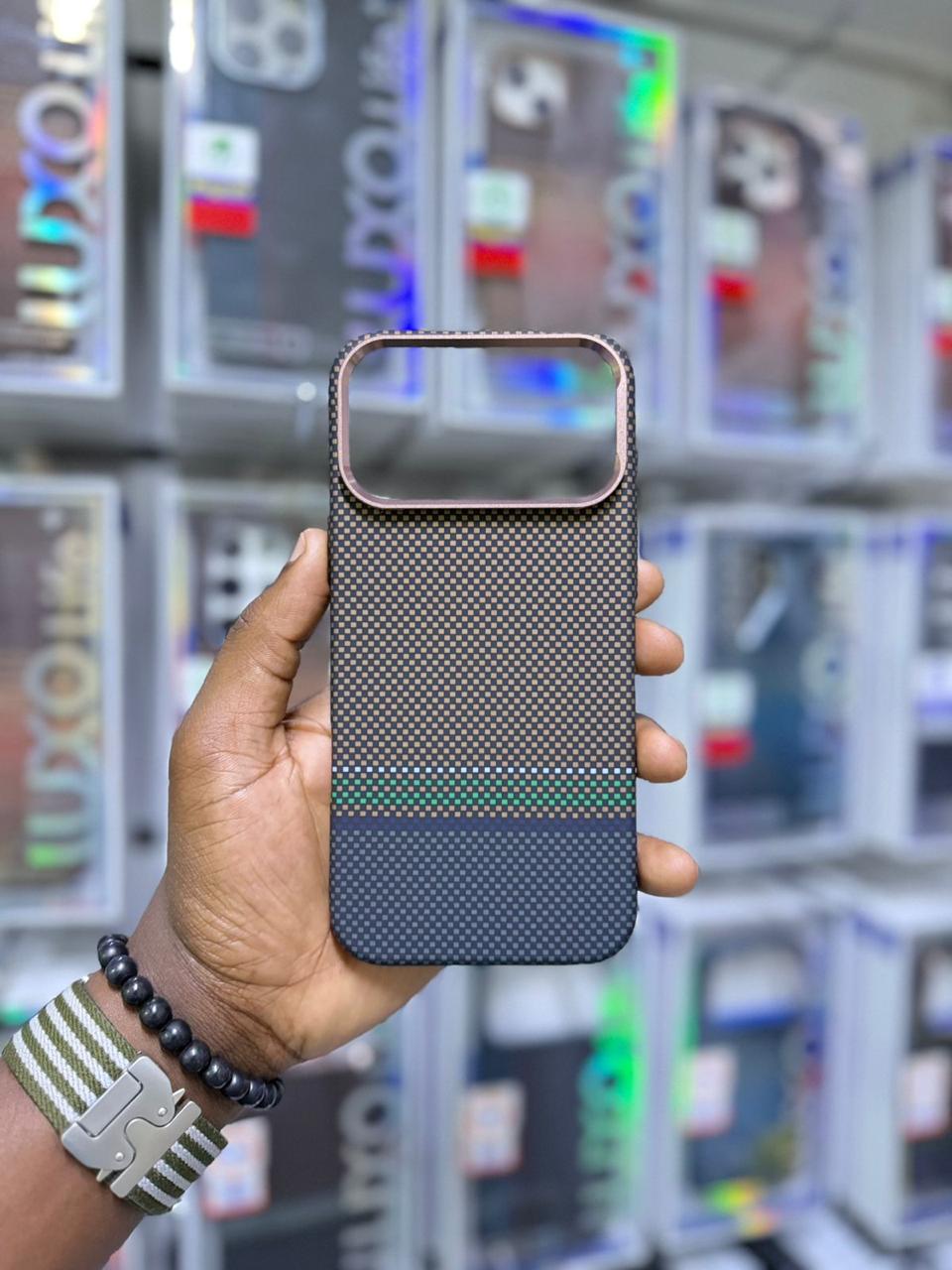 Grey Carbon Fiber MagSafe Phone Case image