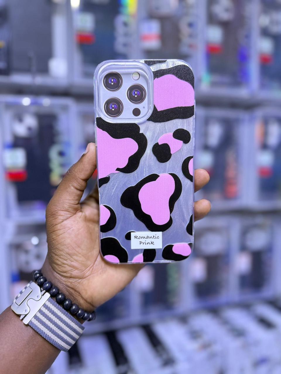 Pink Cow Print Phone Case image