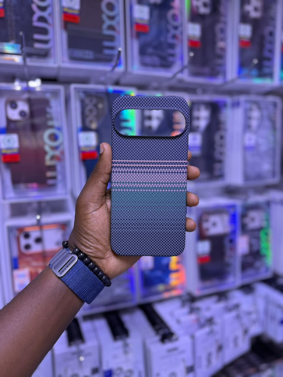 Blue Woven Phone Case image
