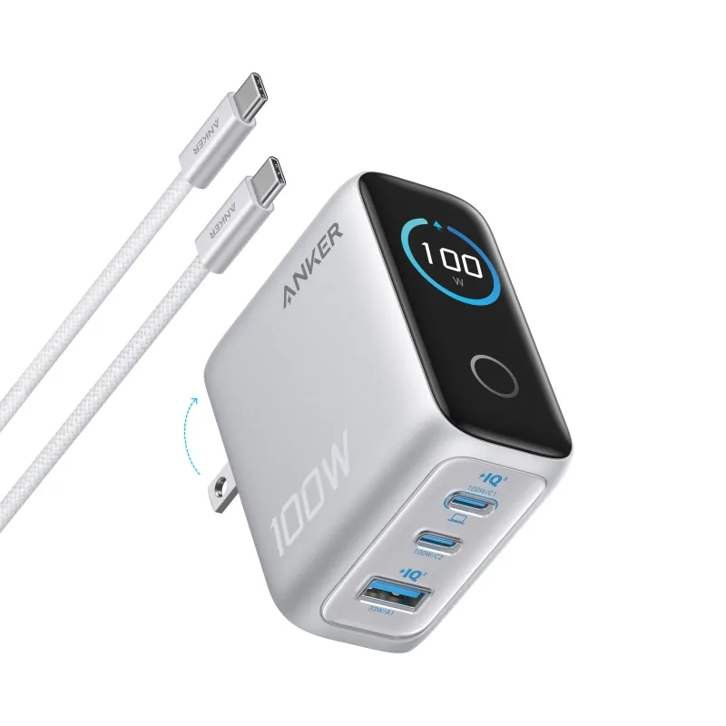 Anker 100W Gan Fast Charger With Smart Display