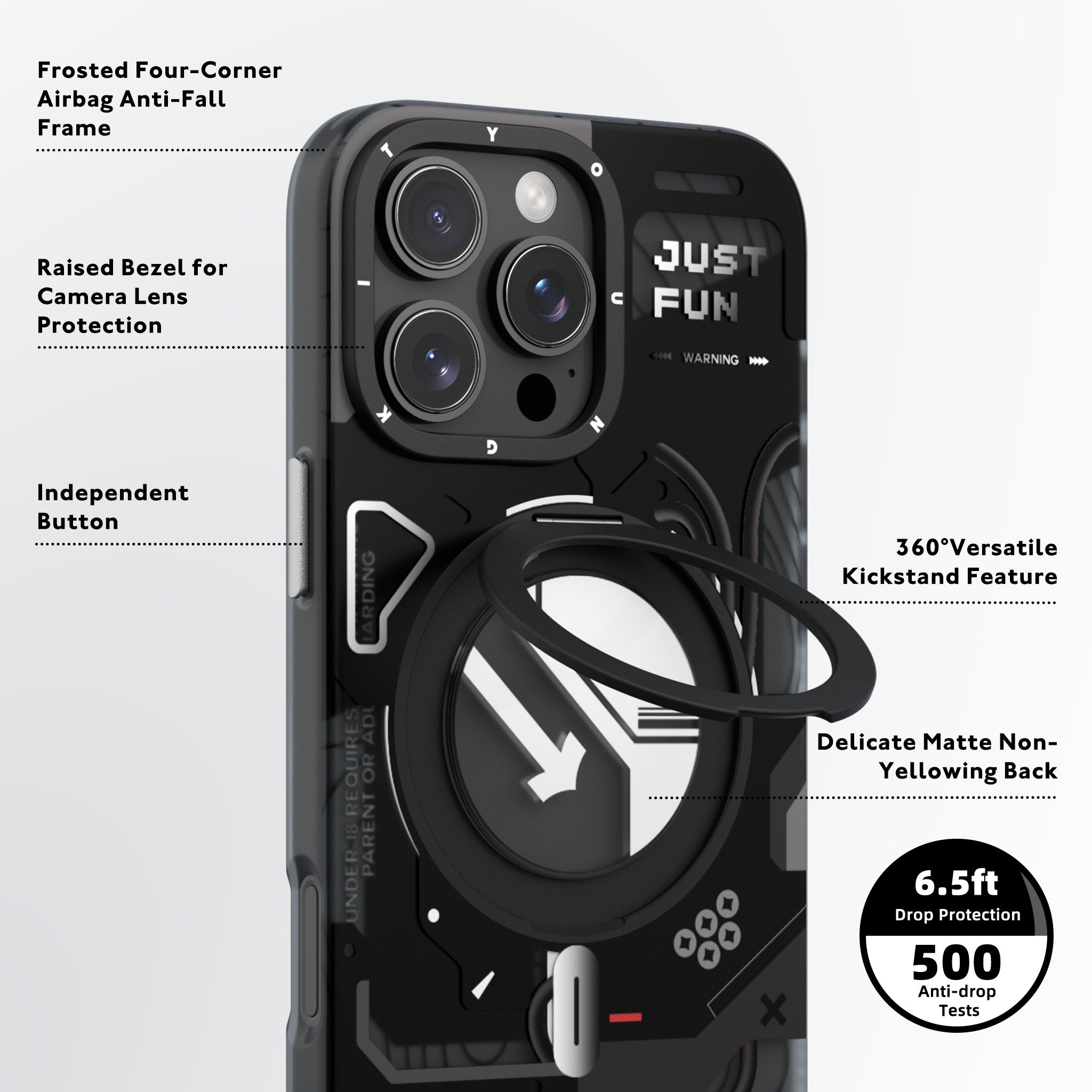 Cyberpunk 360° Spin Magnetic Stand Case