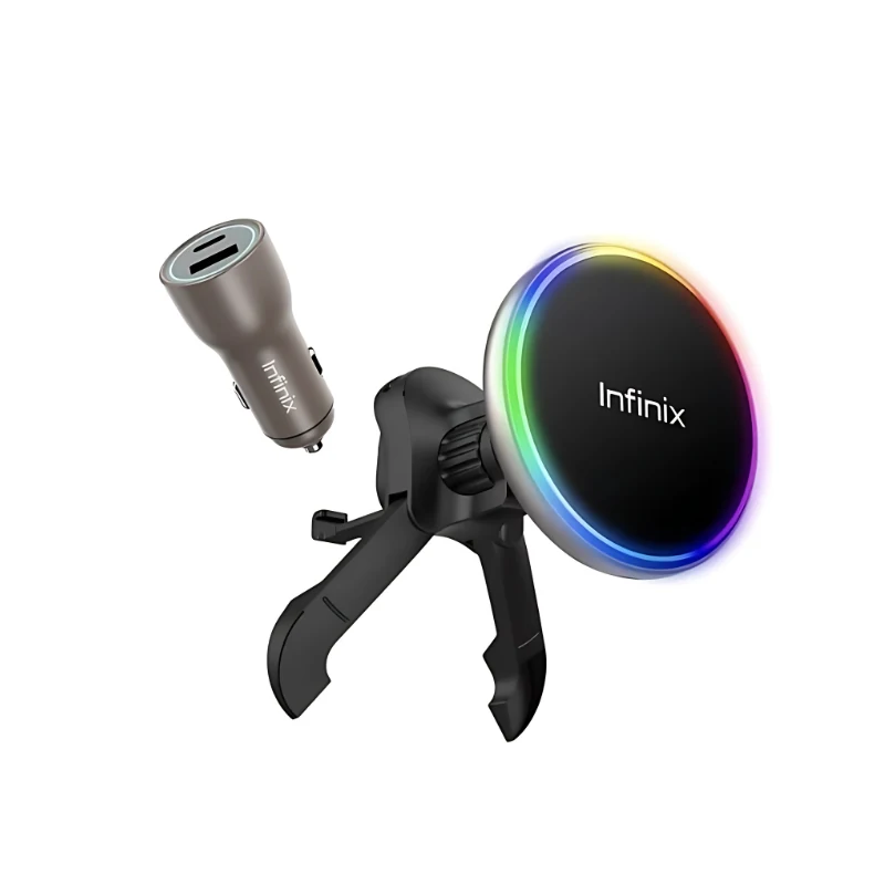 Infinix 20W Magnetic Wireless Fast Car Charger-XMC02 image